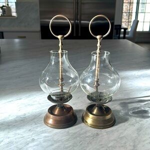 English country brass candle holder sold as pair